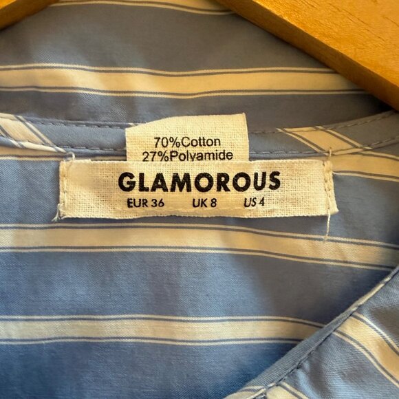 ASOS Button Down Shirt in Blue Stripe Size Size US 4 / EUR 36 - Picture 7 of 8